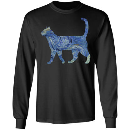 Starry Night Tabby LS Ultra Cotton T-Shirt