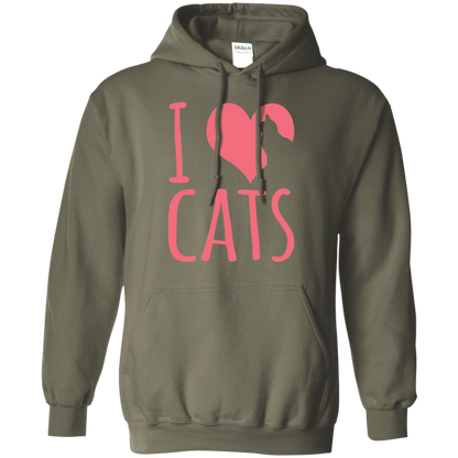 I Heart Cats Pullover Hoodie