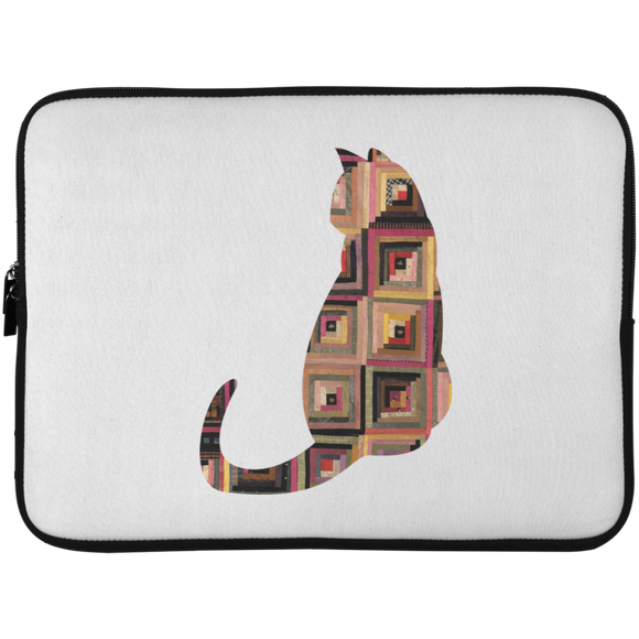 Log Cabin Cat Laptop Sleeve - 15 Inch