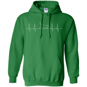 Walking Cat Heartbeat Pullover Hoodie