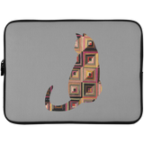 Log Cabin Cat Laptop Sleeve - 15 Inch