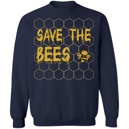 Save the Bees Crewneck Pullover Sweatshirt