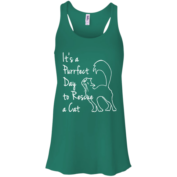 Purrfect Day Flowy Racerback Tank
