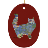 Cat Lilies Ceramic Ornaments in 4 Shapes