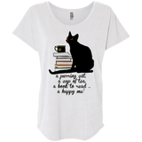 Cat-Tea-Book-Happy Ladies Triblend Dolman Sleeve