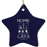 Home is Where the Cats Are Ceramic Ornaments in 4 Shapes