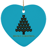 Meowy Christmas Tree Ceramic Ornaments in 4 Shapes