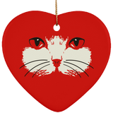 Cat Face Ceramic Ornaments in 4 Shapes