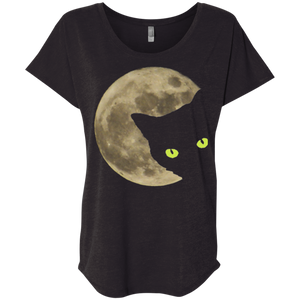 Moon Cat Ladies Triblend Dolman Sleeve