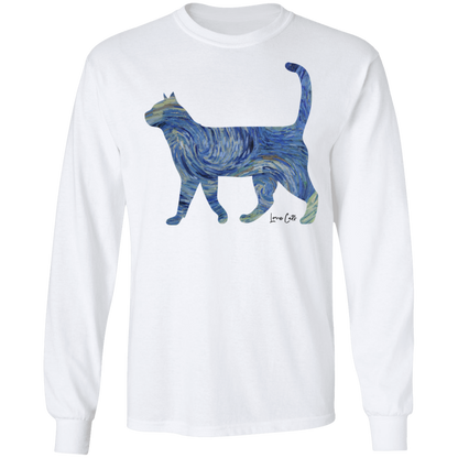 Starry Night Tabby LS Ultra Cotton T-Shirt