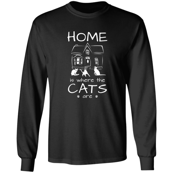 Home is Where the Cats Are Long Sleeve T-Shirt