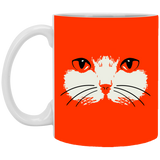 Cat Face White Mugs
