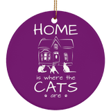 Home is Where the Cats Are Ceramic Ornaments in 4 Shapes
