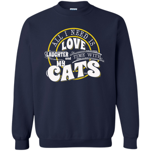 TIME with My Cats Crewneck Pullover Sweatshirt