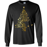 Black Cat Christmas Tree LS Ultra Cotton T-Shirt