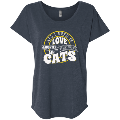 TIME with My Cats Ladies Triblend Dolman Sleeve