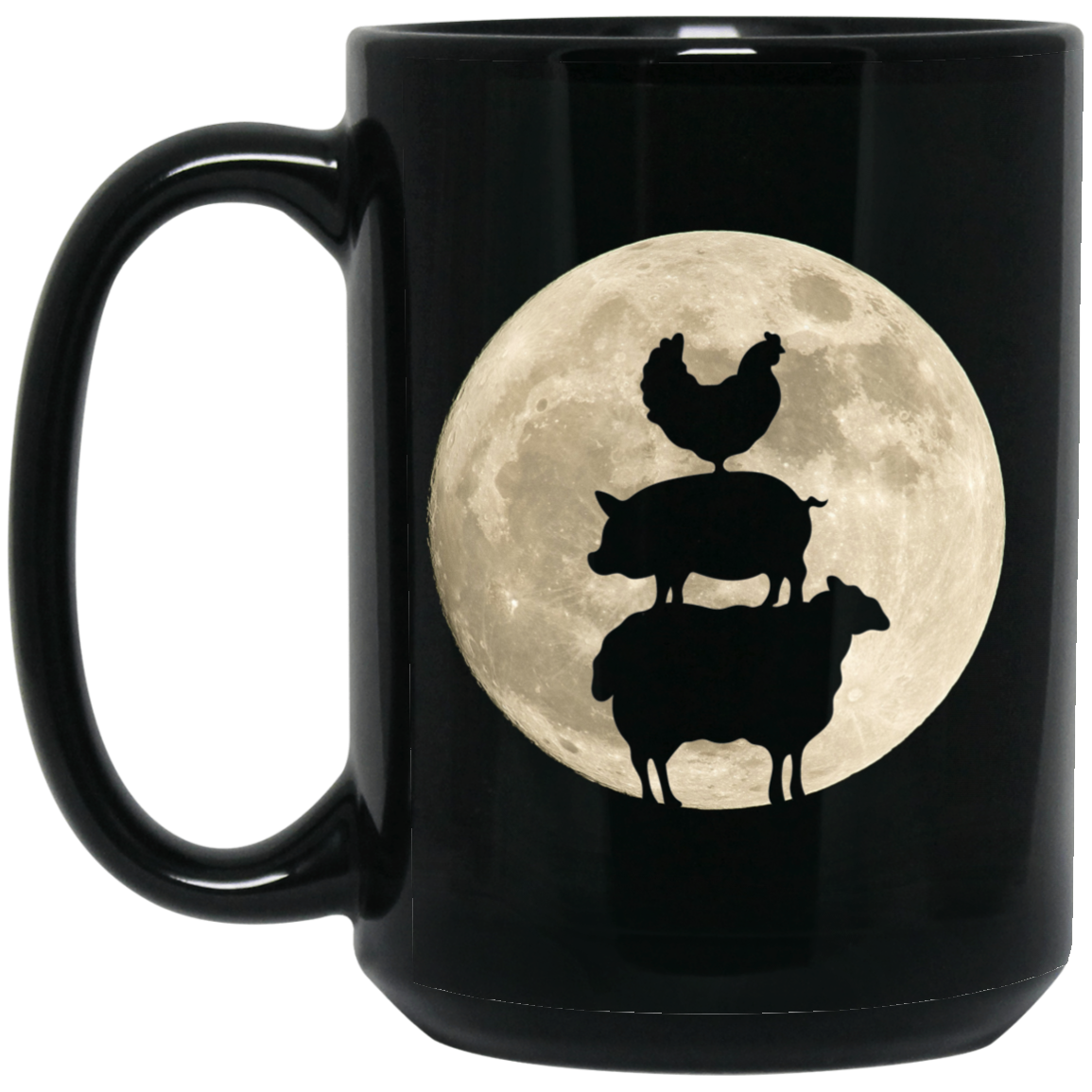 Farm Animal Trio Moon - Mugs