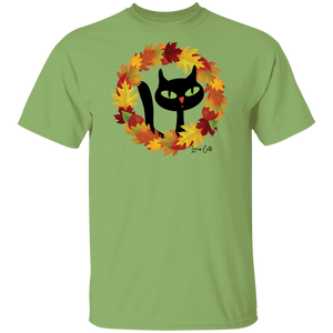 Victor in Fall Wreath Cotton T-Shirt