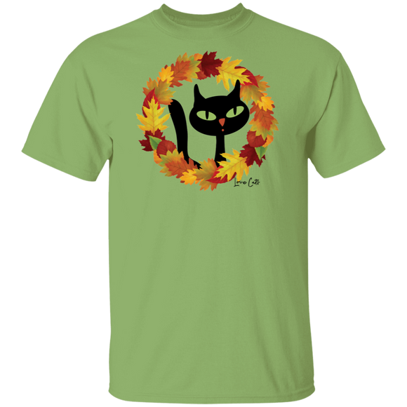 Victor in Fall Wreath Cotton T-Shirt