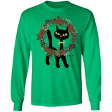 Victor in Christmas Wreath LS Ultra Cotton T-Shirt