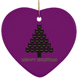 Meowy Christmas Tree Ceramic Ornaments in 4 Shapes