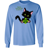 Lucky the Black Cat with Shamrock LS Ultra Cotton T-Shirt