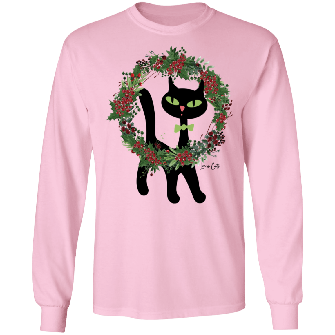 Victor in Christmas Wreath LS Ultra Cotton T-Shirt