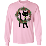 Victor in Christmas Wreath LS Ultra Cotton T-Shirt