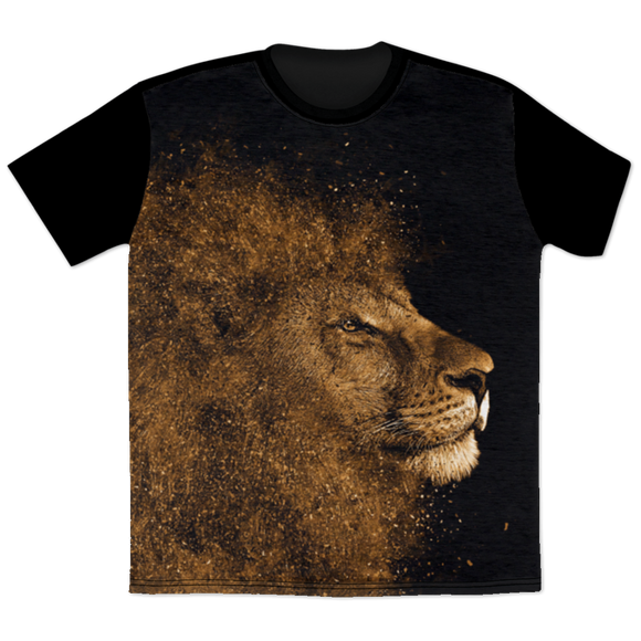 Lion Glitter All Over Print T-Shirt