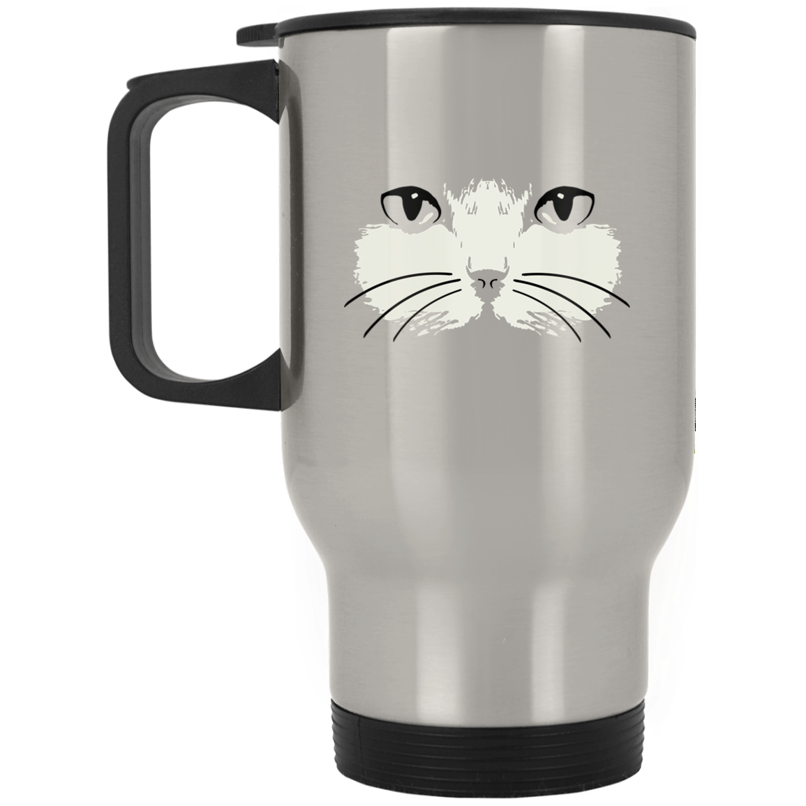 Cat Face - Stainless Steel Travel Mug