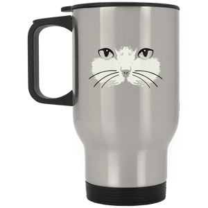 Cat Face Stainless Steel Travel Mug