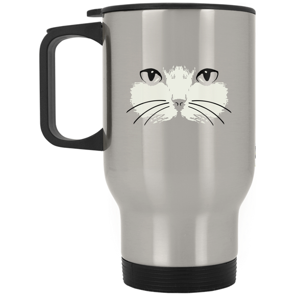 Cat Face Stainless Steel Travel Mug
