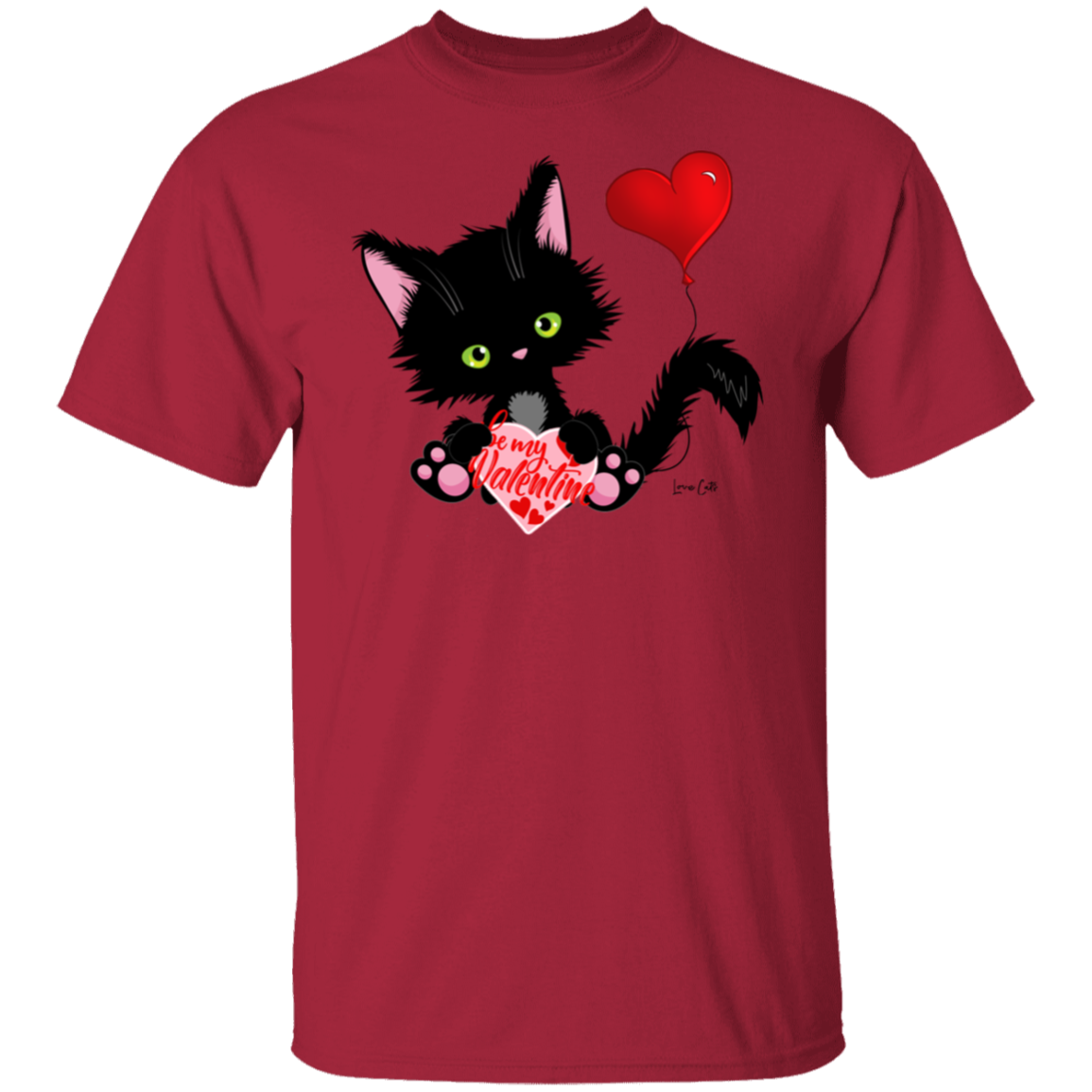 Lucky the Black Cat with Valentine T-Shirt