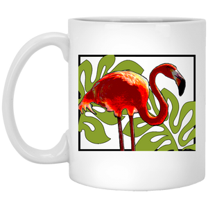 Flamingo and Leaves Mugs