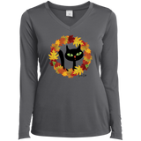 Victor in Fall Wreath Ladies Long Sleeve T-Shirts