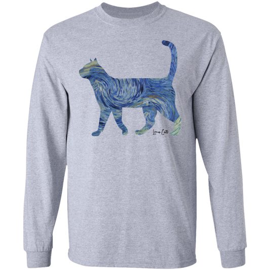 Starry Night Tabby LS Ultra Cotton T-Shirt