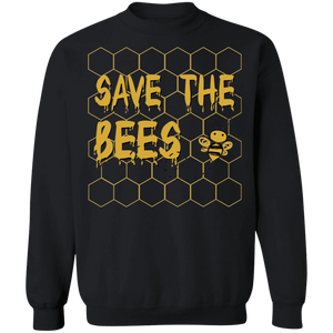 Save the Bees Crewneck Pullover Sweatshirt