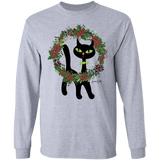 Victor in Christmas Wreath LS Ultra Cotton T-Shirt