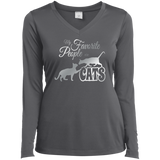 My Favorite People are Cats Ladies LS Performance V-Neck T-Shirt