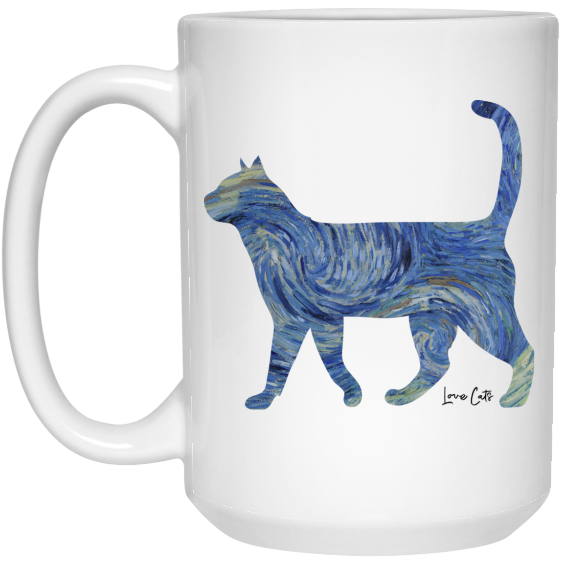 Starry Night Cat Mugs