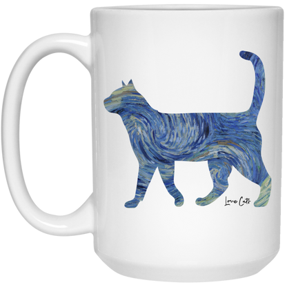 Starry Night Cat Mugs