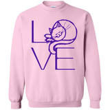 LOVE Cat Crewneck Pullover Sweatshirt