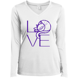 LOVE Cat Ladies LS Performance V-Neck T-Shirt