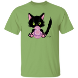 Lucky the Black Cat with Easter Egg T-Shirt
