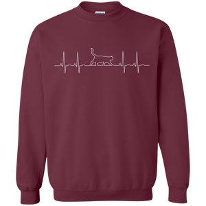 Walking Cat Heartbeat Crewneck Pullover Sweatshirt