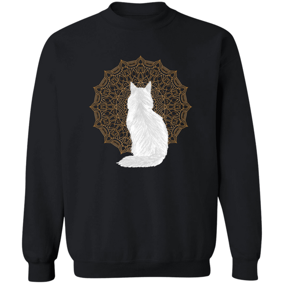 Zen Cat - Longhair White Sweatshirt