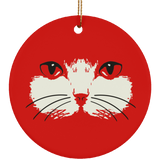 Cat Face Ceramic Ornaments in 4 Shapes