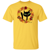 Victor in Fall Wreath Cotton T-Shirt