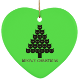 Meowy Christmas Tree Ceramic Ornaments in 4 Shapes