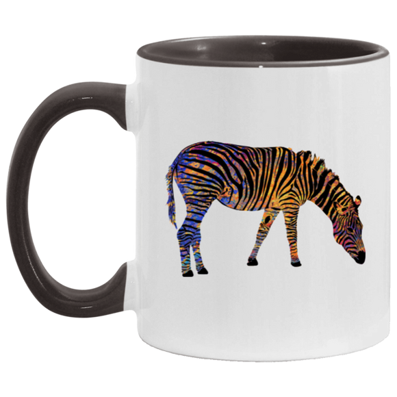 Colorful Zebra Grazing Mugs